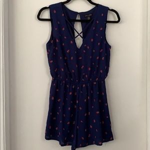 Strawberry Print Romper